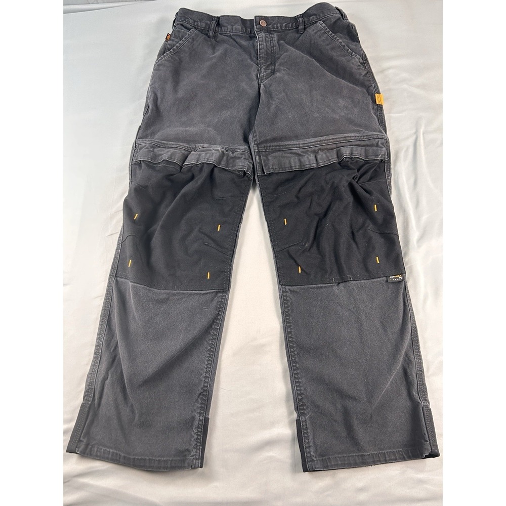 Timberland PRO Work Pants Mens 36x30 Gray Original Fit Utility Canvas Heavy Duty